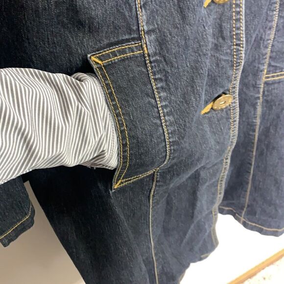 Bisou Bisou jean denim dress size medium button up (pc1) - Picture 4 of 9